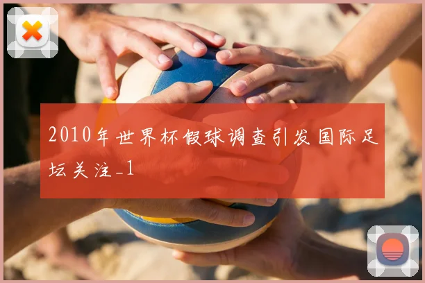 2010年世界杯假球调查引发国际足坛关注_1
